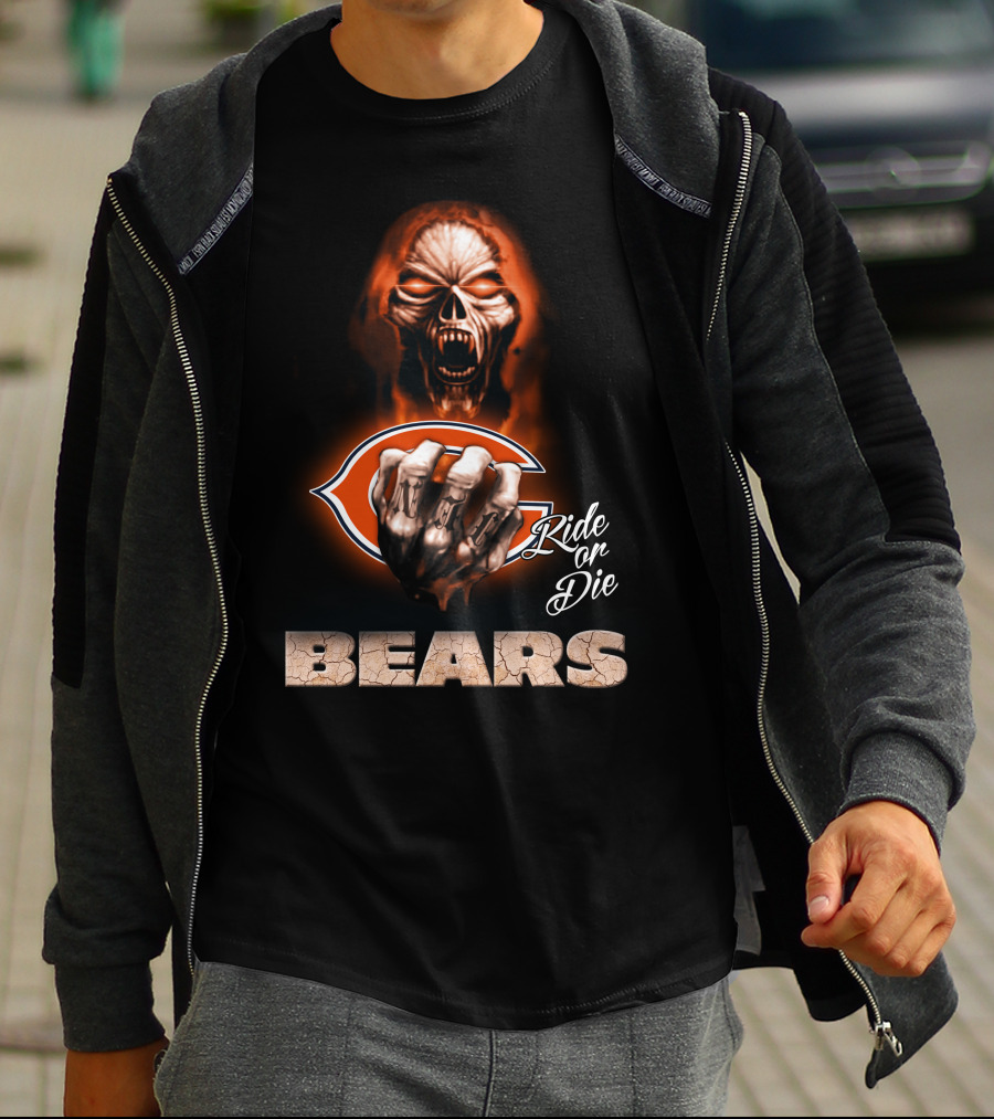 Chicago Bears Ride Or Die Skull 146 Hd0006 T-Shirt