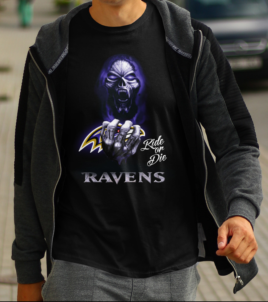 Ride Or Die Ravens Nfl Baltimore T-Shirt