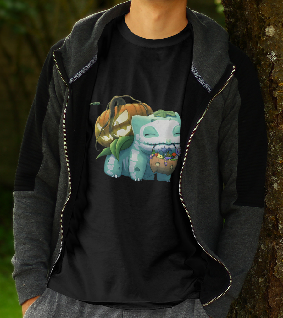 Halloween Pumpkin Bulbasaur Trick-or-Treat T-Shirt
