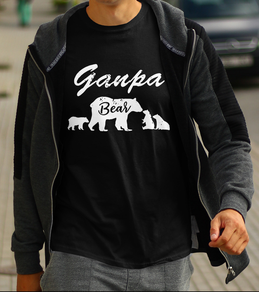 Ganpa Bear With Cubs T-Shirt