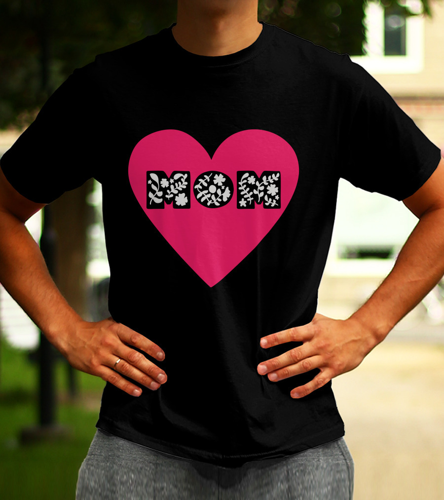 MOM Floral Heart T-Shirt