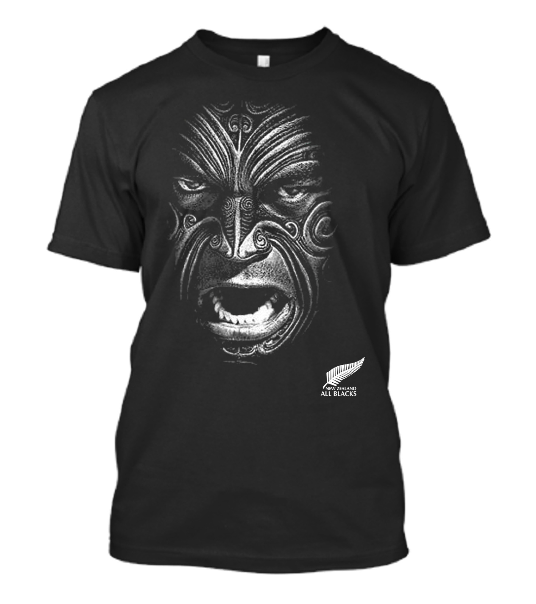 New Zealand All Blacks Maori Face Tattoo T-Shirt