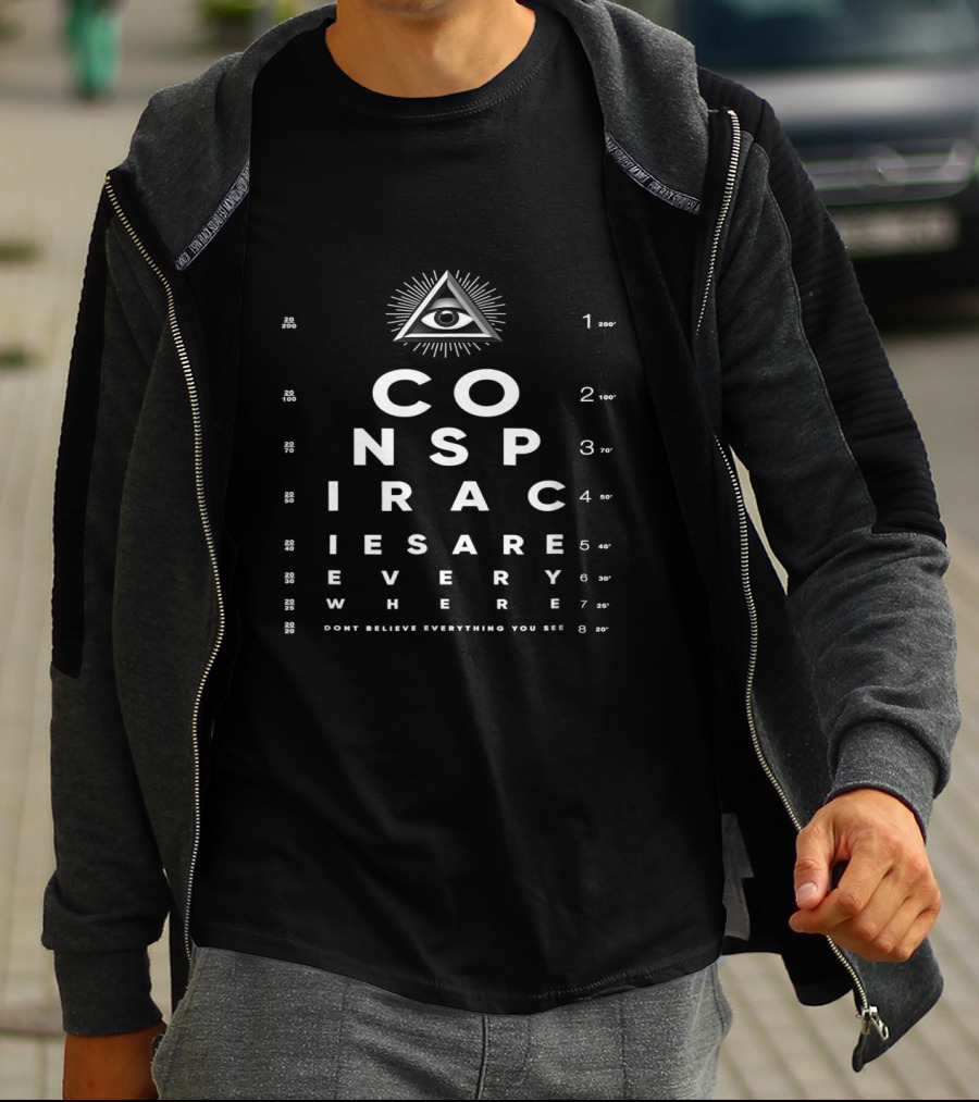 Shane Dawson Conspiracies All Seeing Eye Chart Don't Believe Everything You See T-Shirt