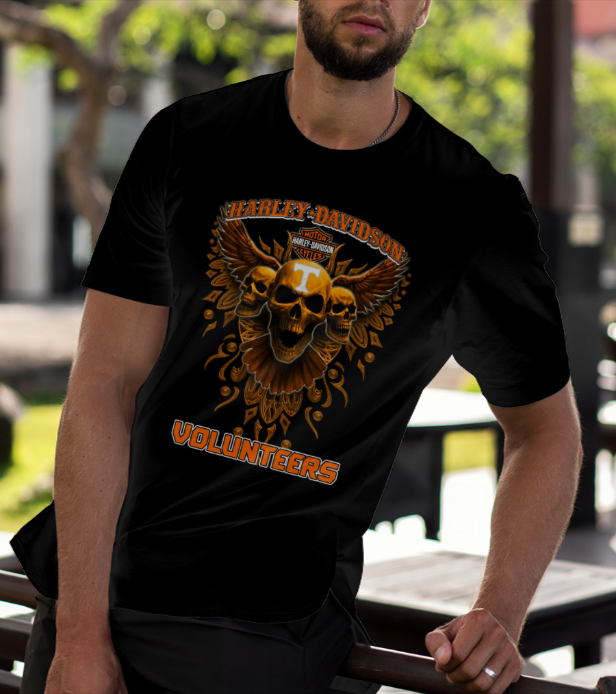 Harley Davidson Motor Cycles Volunteers Tennessee T-Shirt