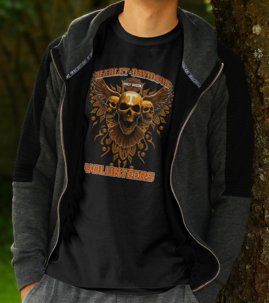 Harley Davidson Motor Cycles Volunteers Tennessee T-Shirt