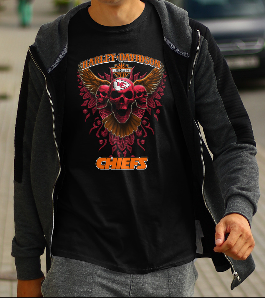 Harley Davidson Motorcycles Kansas City Chiefs Chiefs T-Shirt