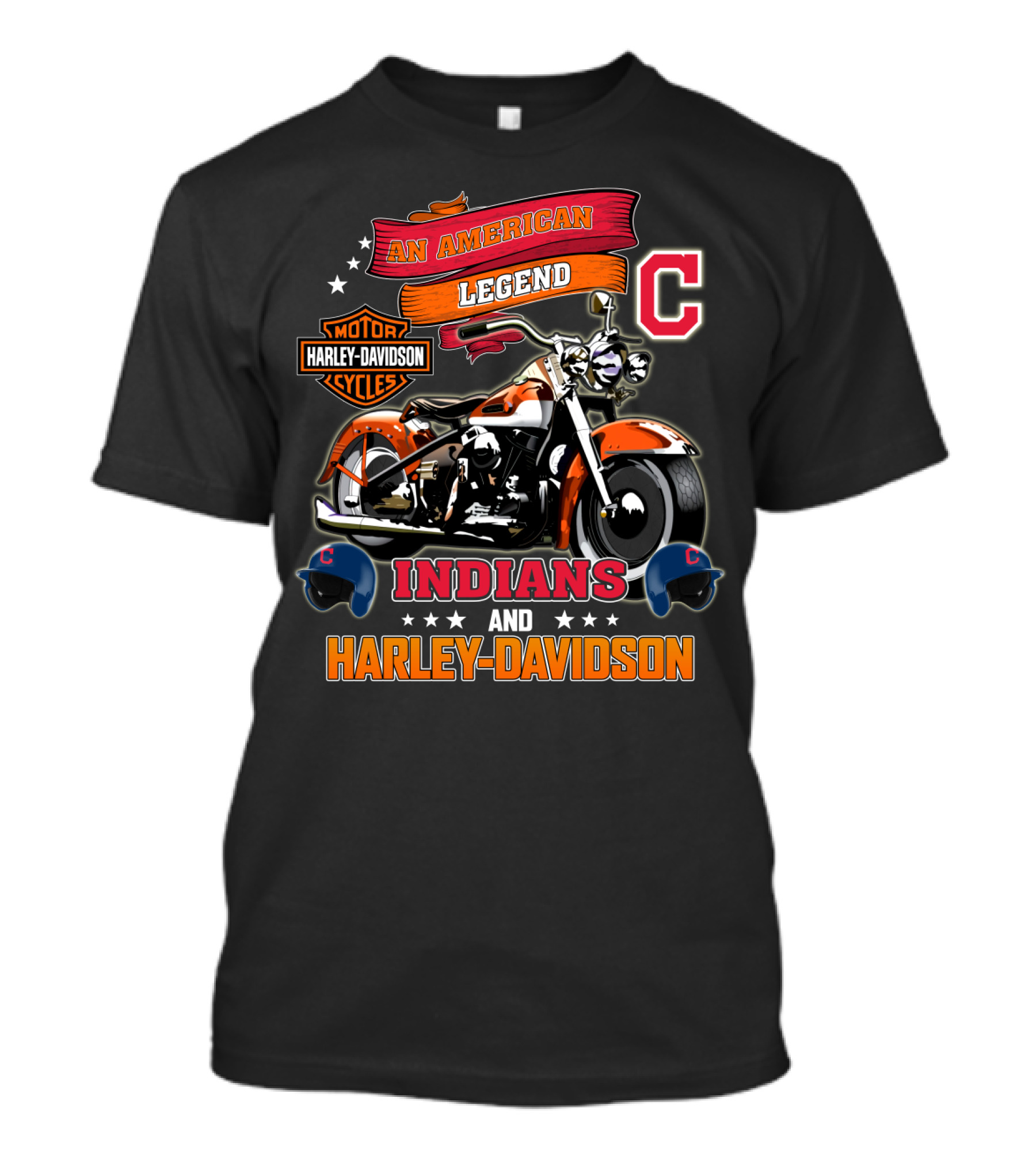 An American Legend Indians And Harley Davidson Motor Cycles C T-Shirt