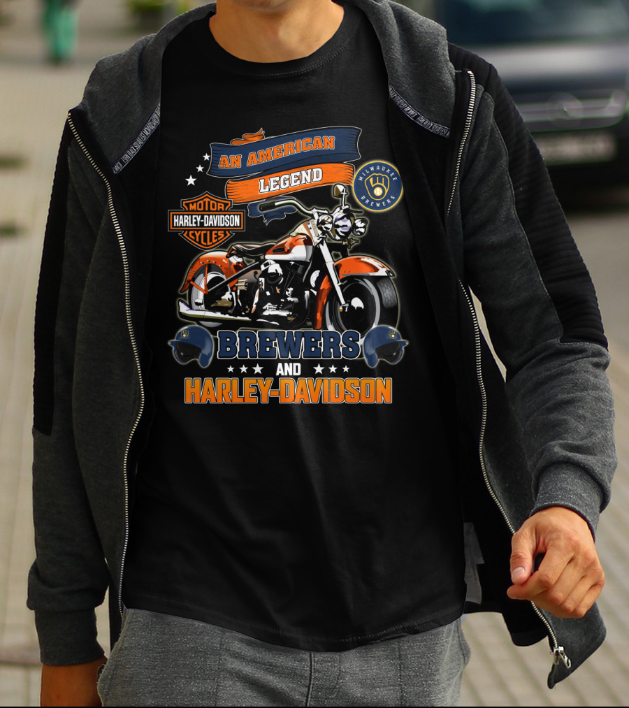 Harley Davidson Milwaukee Brewers An American Legend T-Shirt