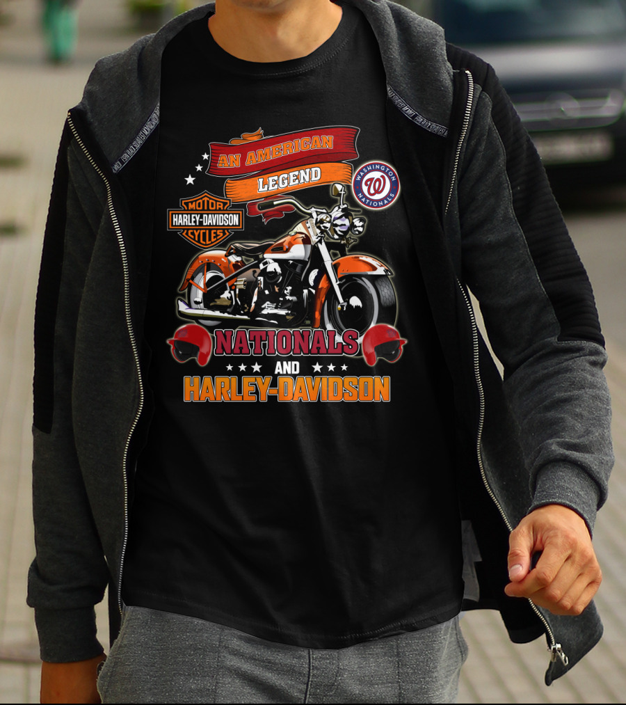 Washington Nationals An American Legend Harley Davidson Cycles T-Shirt
