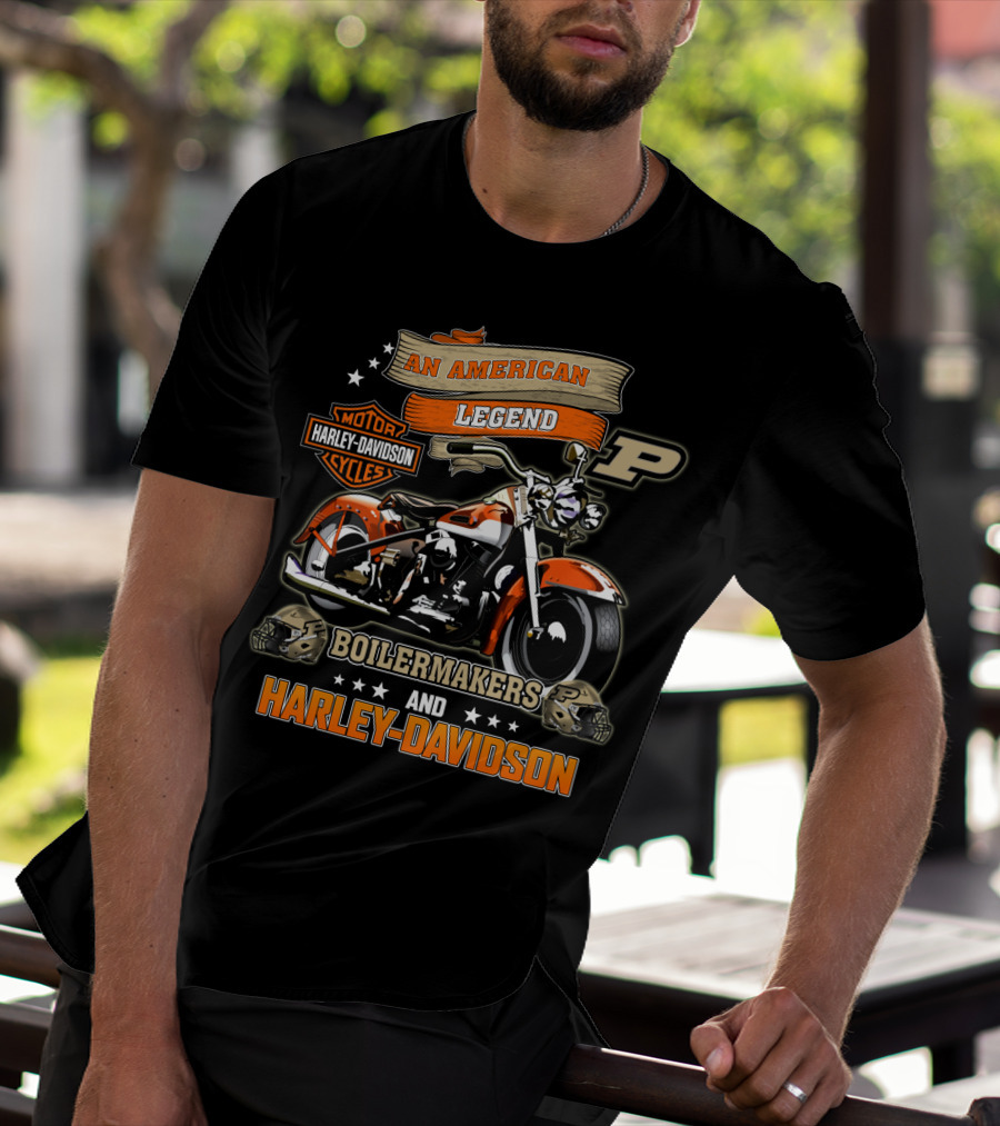 Purdue Boilermakers Harley Davidson An American Legend T-Shirt
