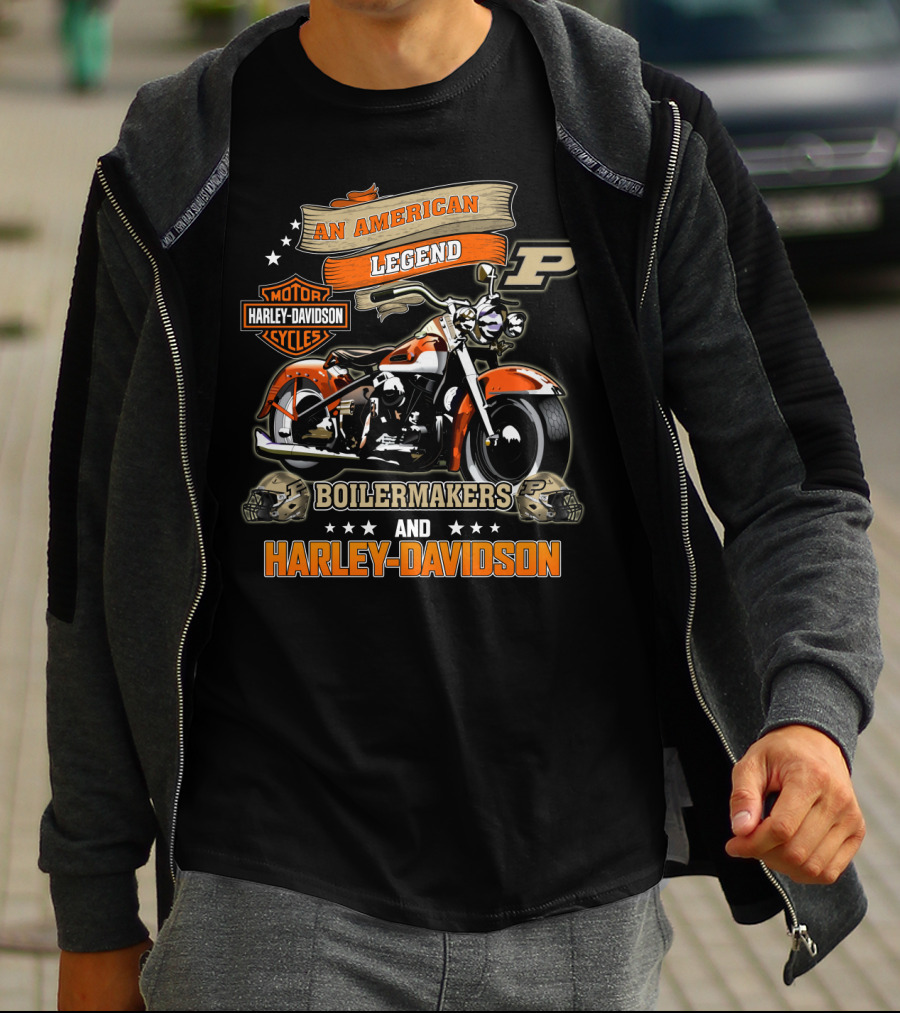 Purdue Boilermakers Harley Davidson An American Legend T-Shirt