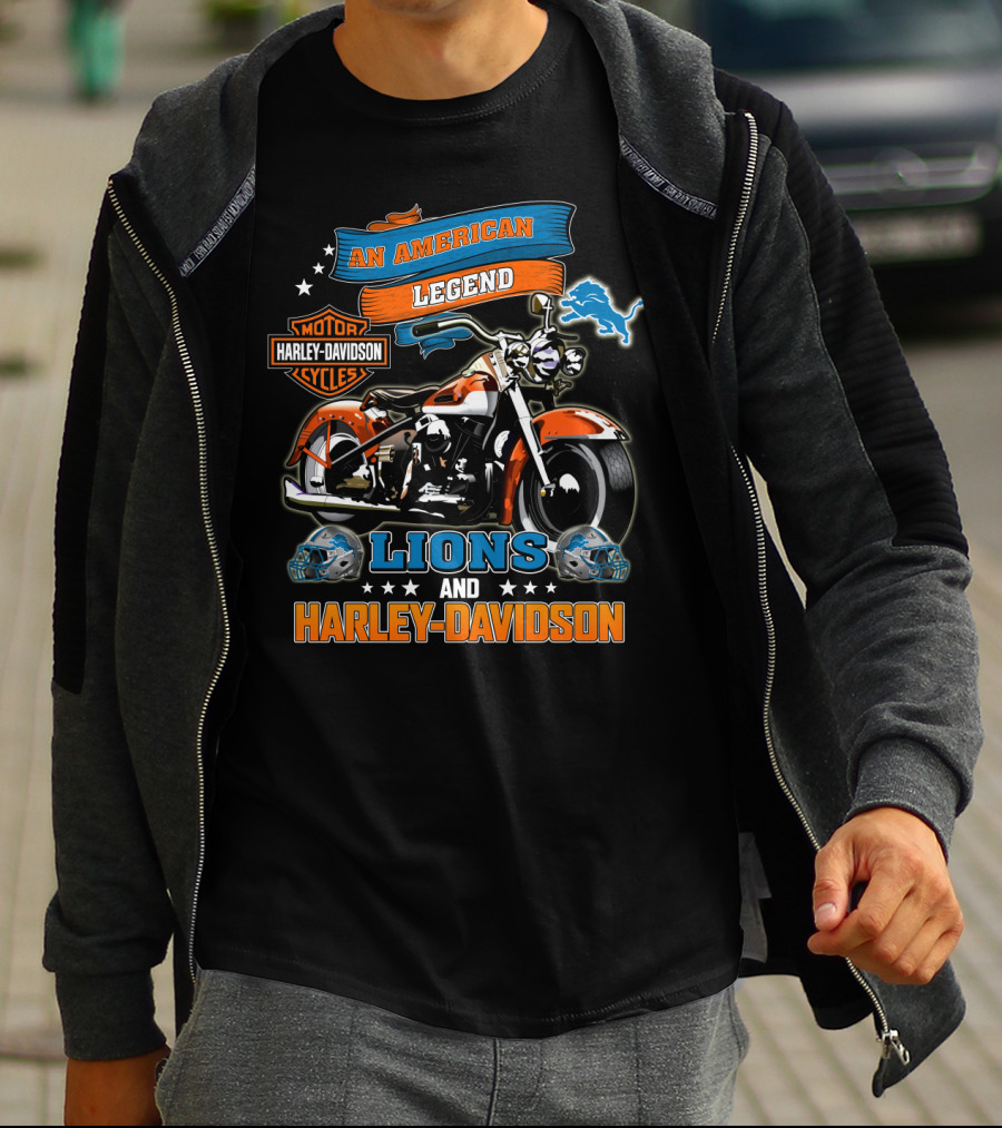 An American Legend Lions And Harley Davidson Motor Harley Davidson Cycles T-Shirt