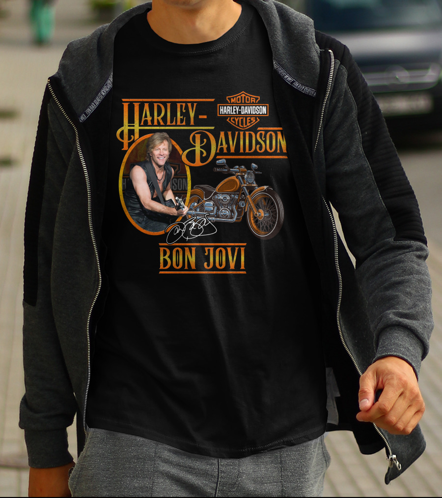Harley Davidson Bon Jovi Motor Cycles T-Shirt