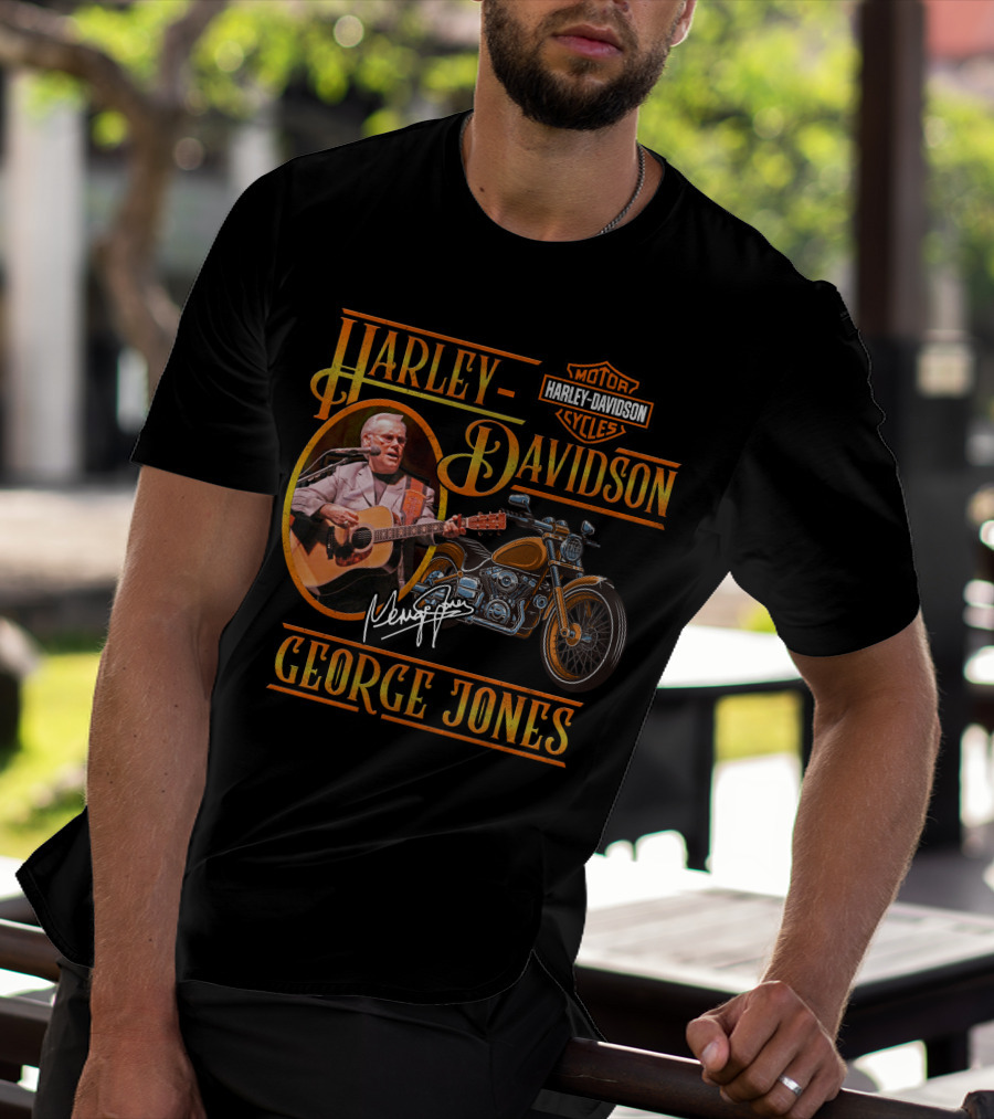 Harley Davidson George Jones Motorcycle Music T-Shirt