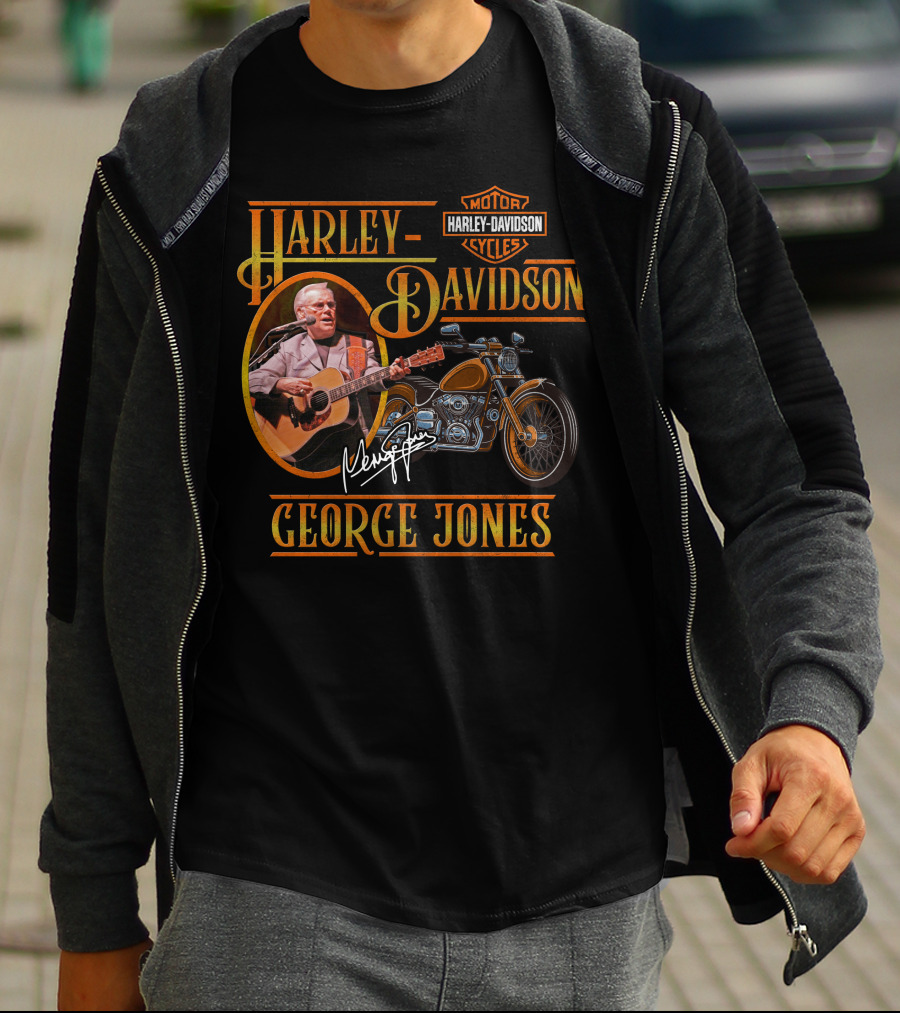 Harley Davidson George Jones Motorcycle Music T-Shirt