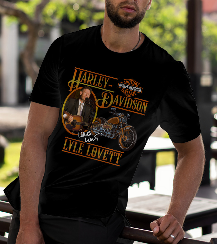 Harley Davidson Lyle Lovett Live Long Motor Cycles T-Shirt