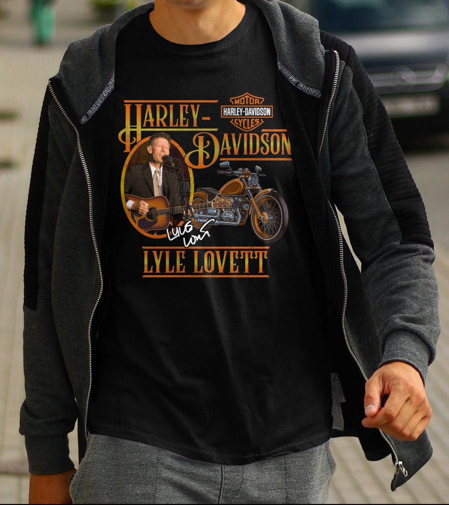 Harley Davidson Lyle Lovett Live Long Motor Cycles T-Shirt