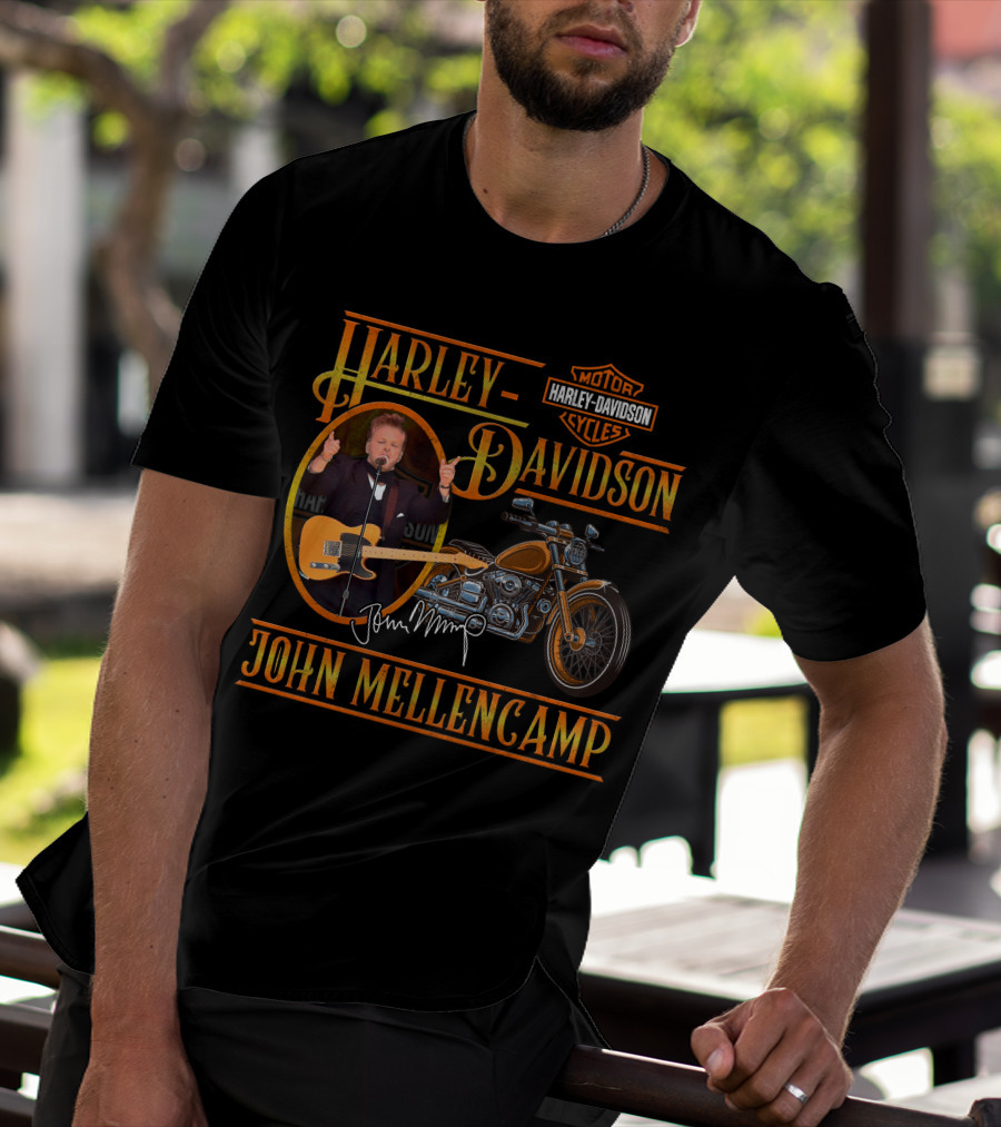 Harley Davidson John Mellencamp Motorcycle Enthusiast Edition T-Shirt
