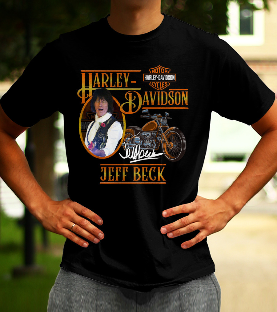 Harley Davidson Jeff Beck Motorcycles Signature T-Shirt