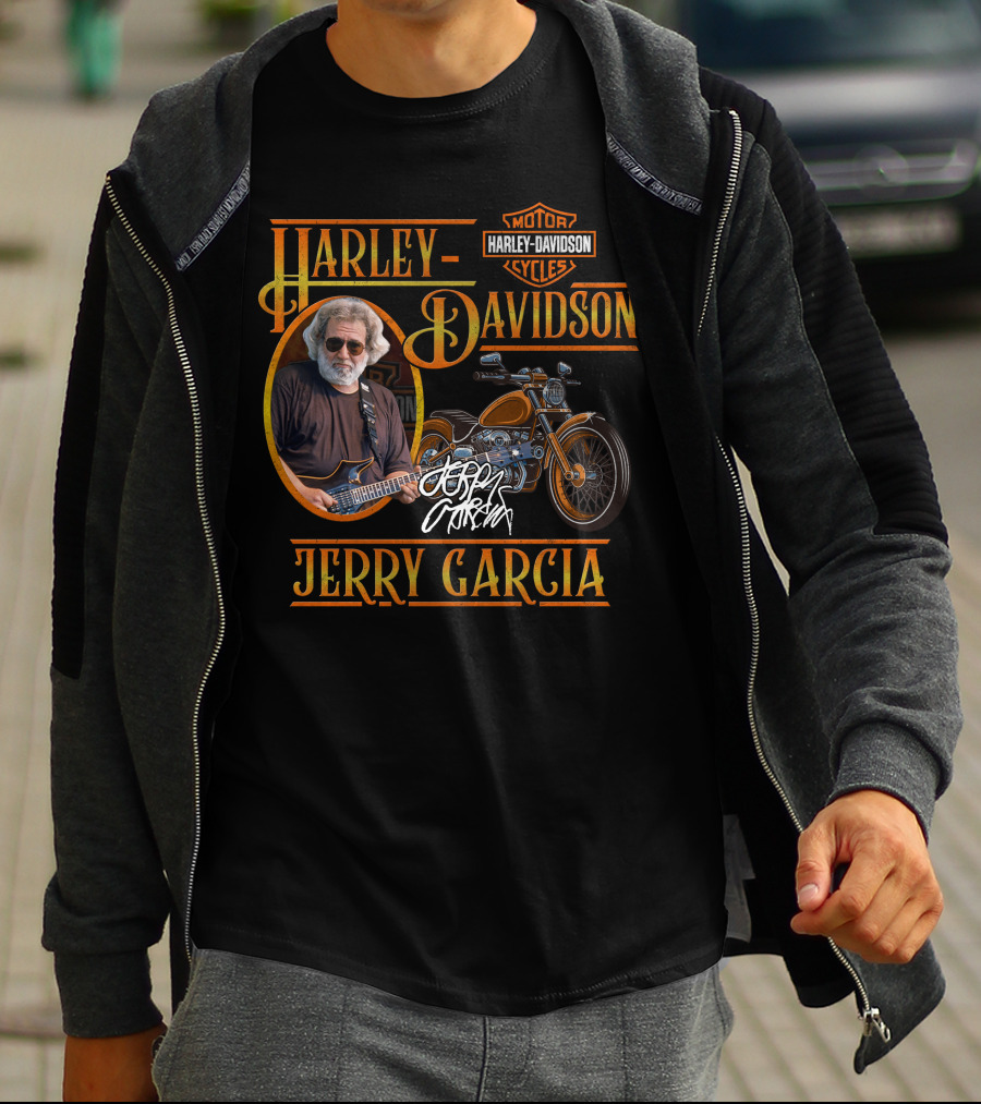 Harley Davidson Jerry Garcia Motorcycle Tribute T-Shirt