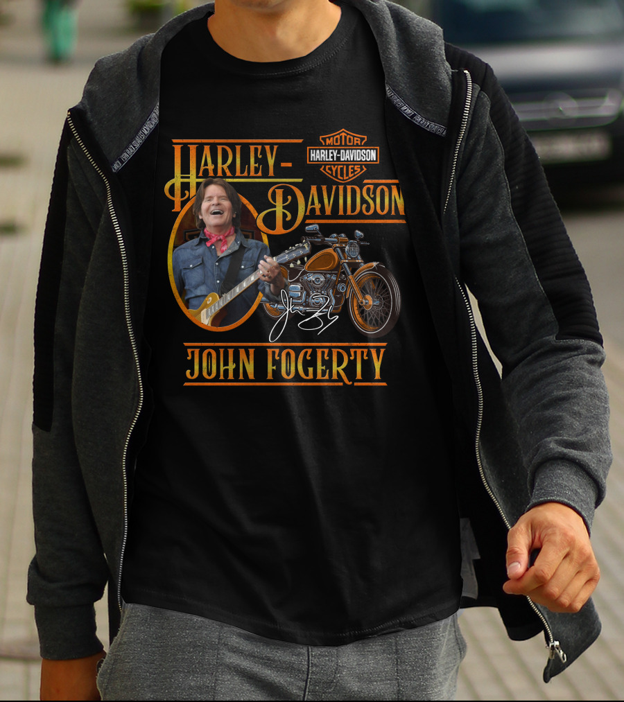 Harley Davidson Motor Cycles John Fogerty T-Shirt