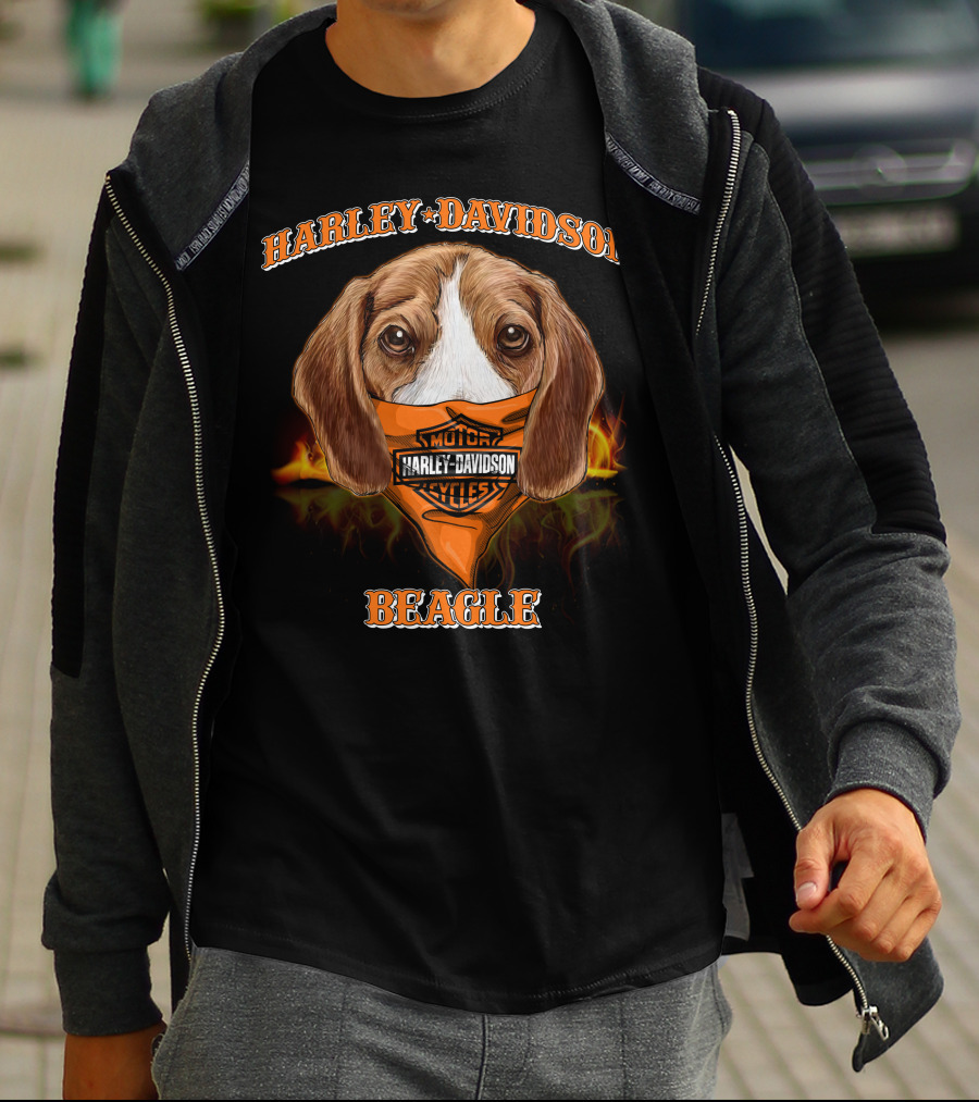 Harley Davidson Motorcycles Beagle T-Shirt
