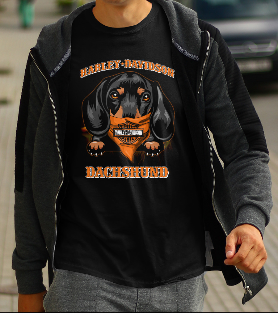 Harley Davidson Dachshund Motorcycles T-Shirt