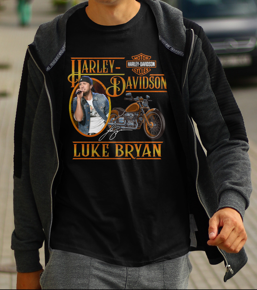 Luke Bryan Harley Davidson Motor Cycles T-Shirt