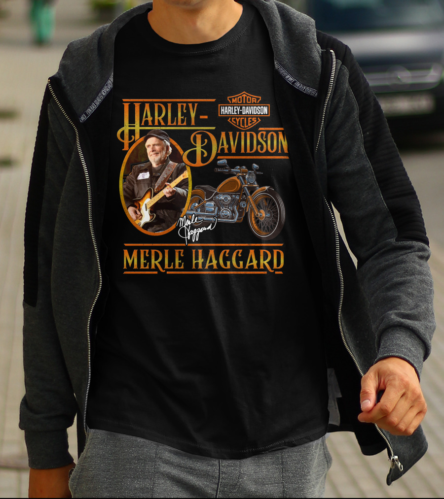 Harley Davidson Motor Cycles Merle Haggard T-Shirt