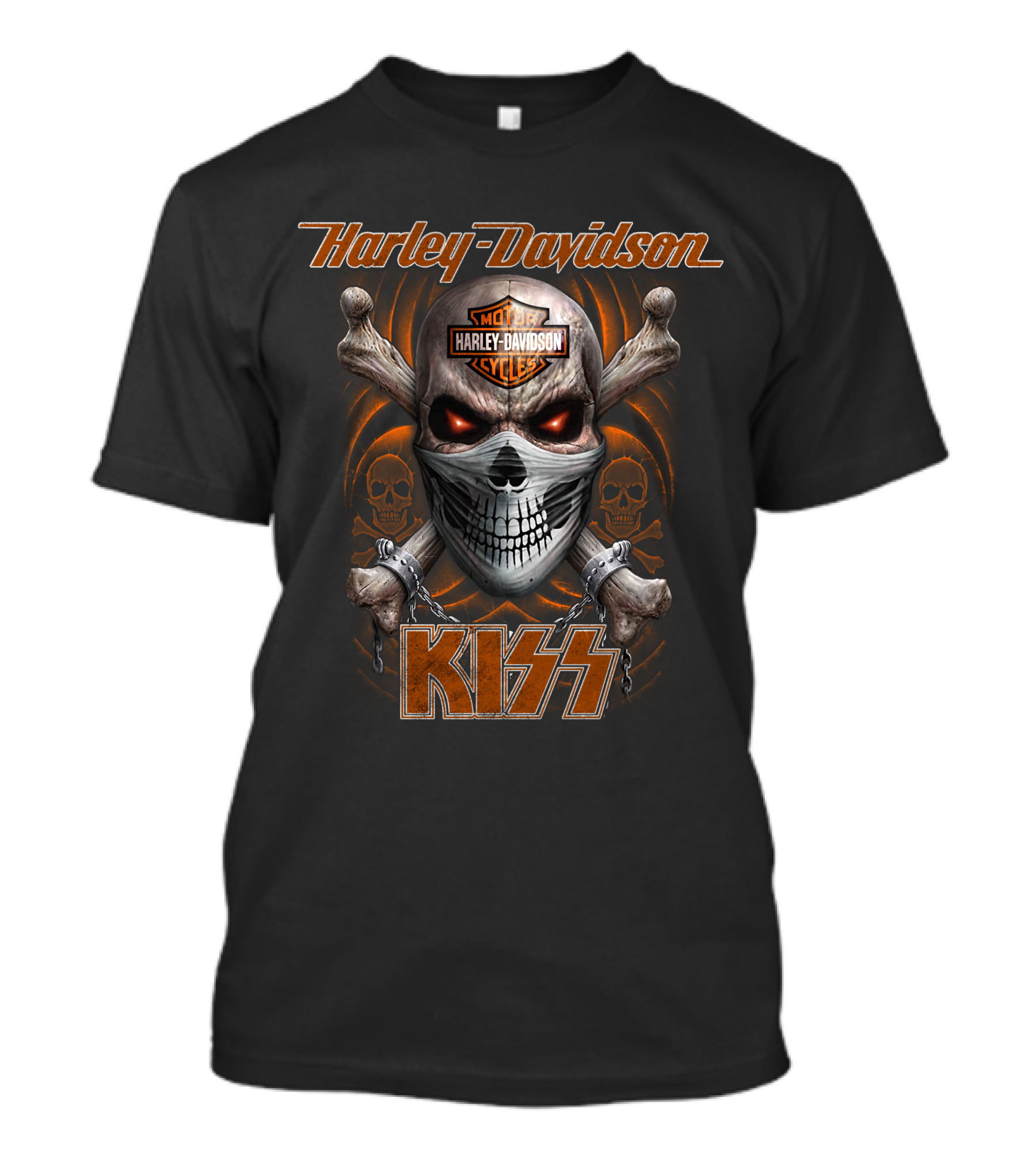 Harley Davidson Kiss Skull Motorcycles T-Shirt