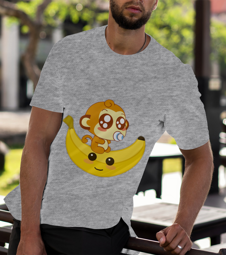 Monkey Baby Banana Kawaii T-Shirt