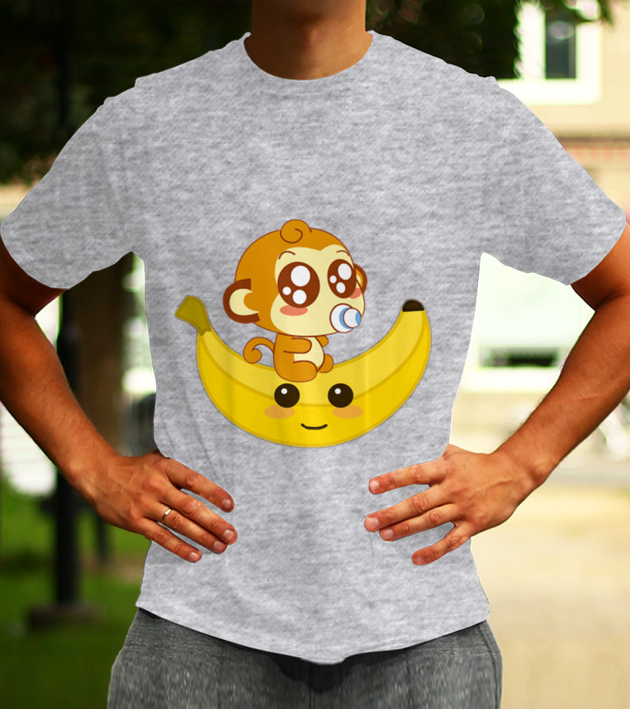 Monkey Baby Banana Kawaii T-Shirt