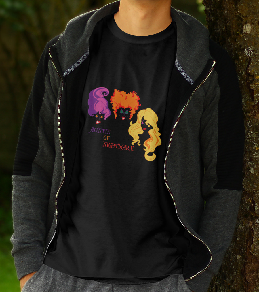 Auntie Of Nightmare Hocus Pocus Witches T-Shirt
