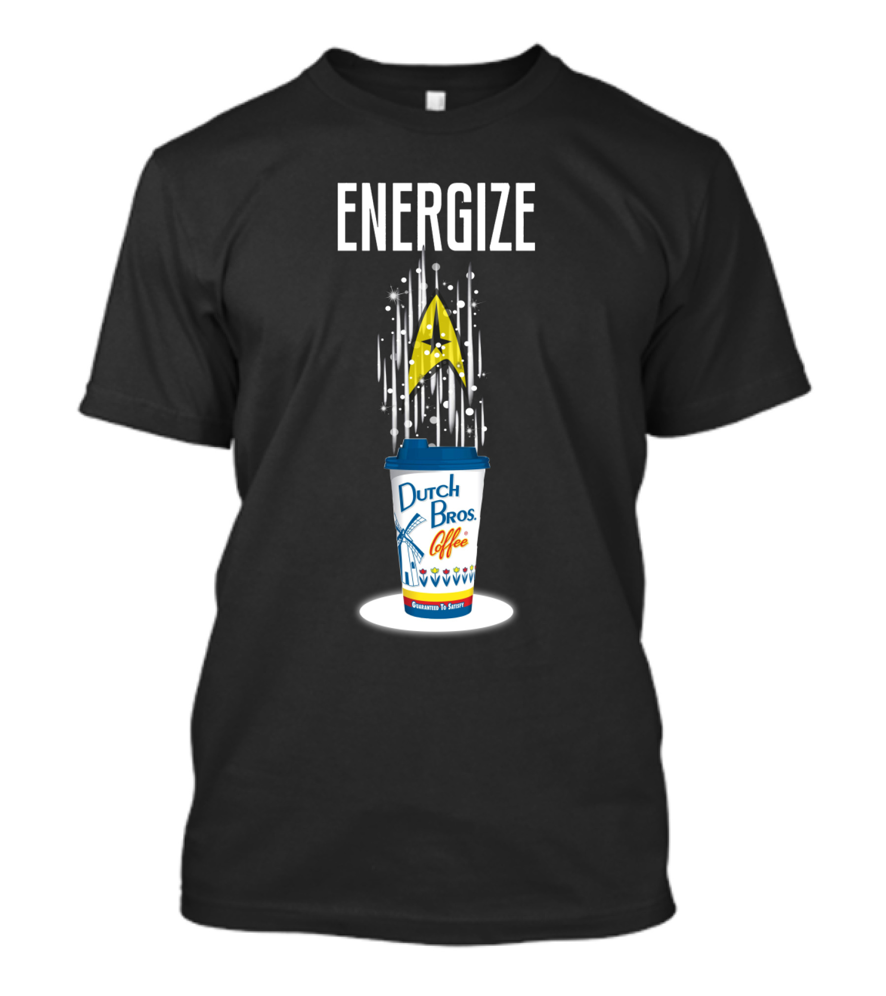 ENERGIZE Dutch Bros Coffee Star Symbol Shuttle Launch T-Shirt
