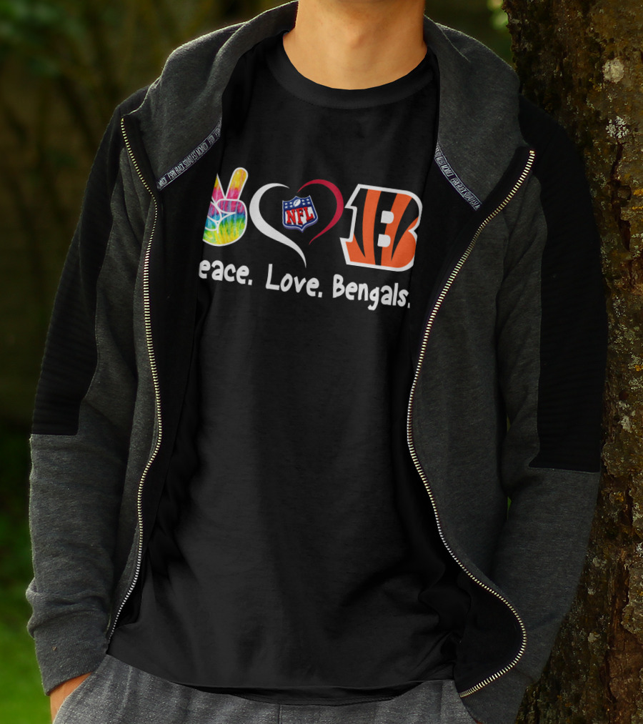 Peace Love NFL Bengals T-Shirt