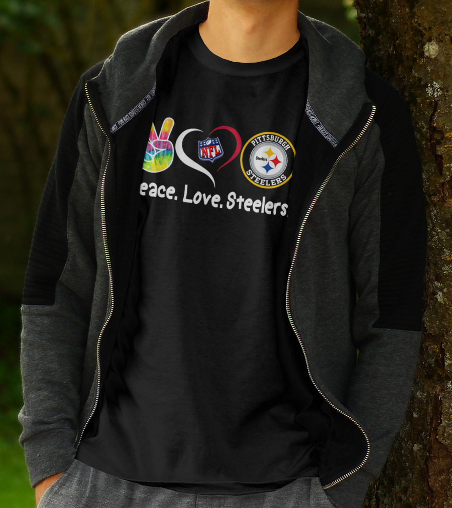 Peace Love NFL Pittsburgh Steelers T-Shirt