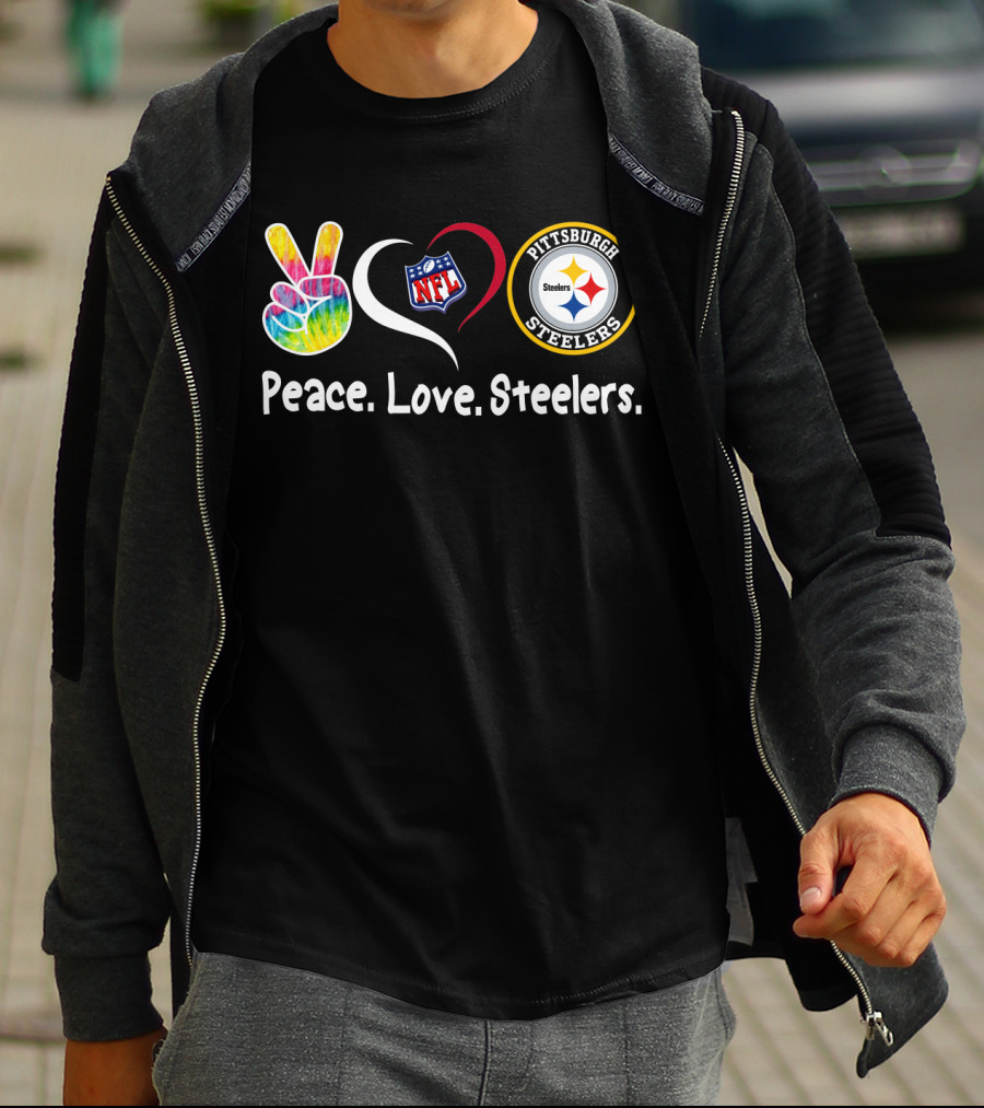 Peace Love NFL Pittsburgh Steelers T-Shirt