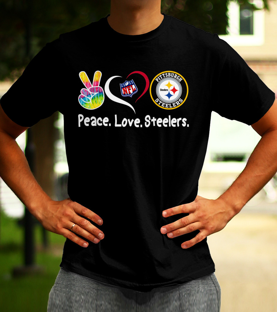 Peace Love NFL Pittsburgh Steelers T-Shirt