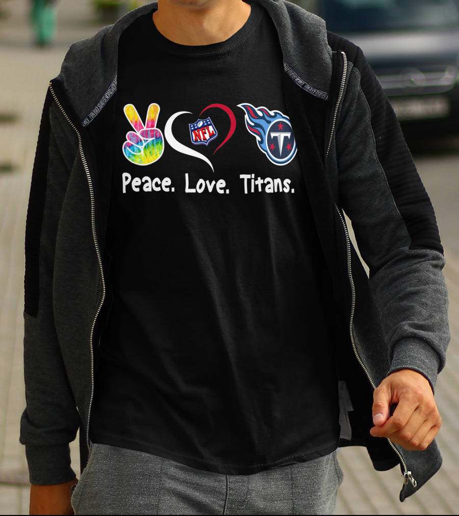 Peace Love NFL Tennessee Titans T-Shirt