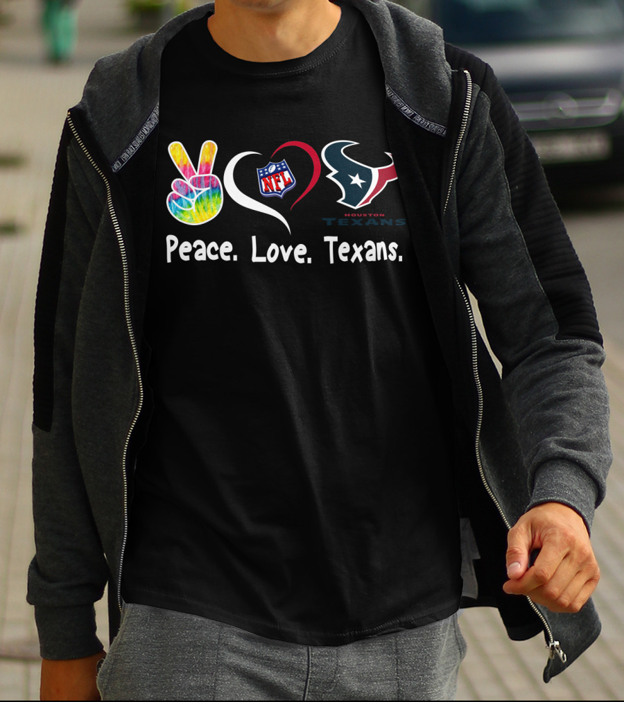 Peace Love Houston Texans NFL T-Shirt