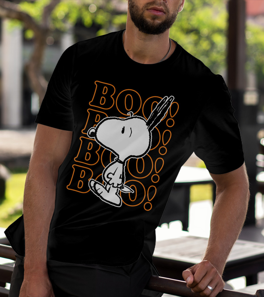 Boo Boo Boo Snoopy Halloween Scared T-Shirt