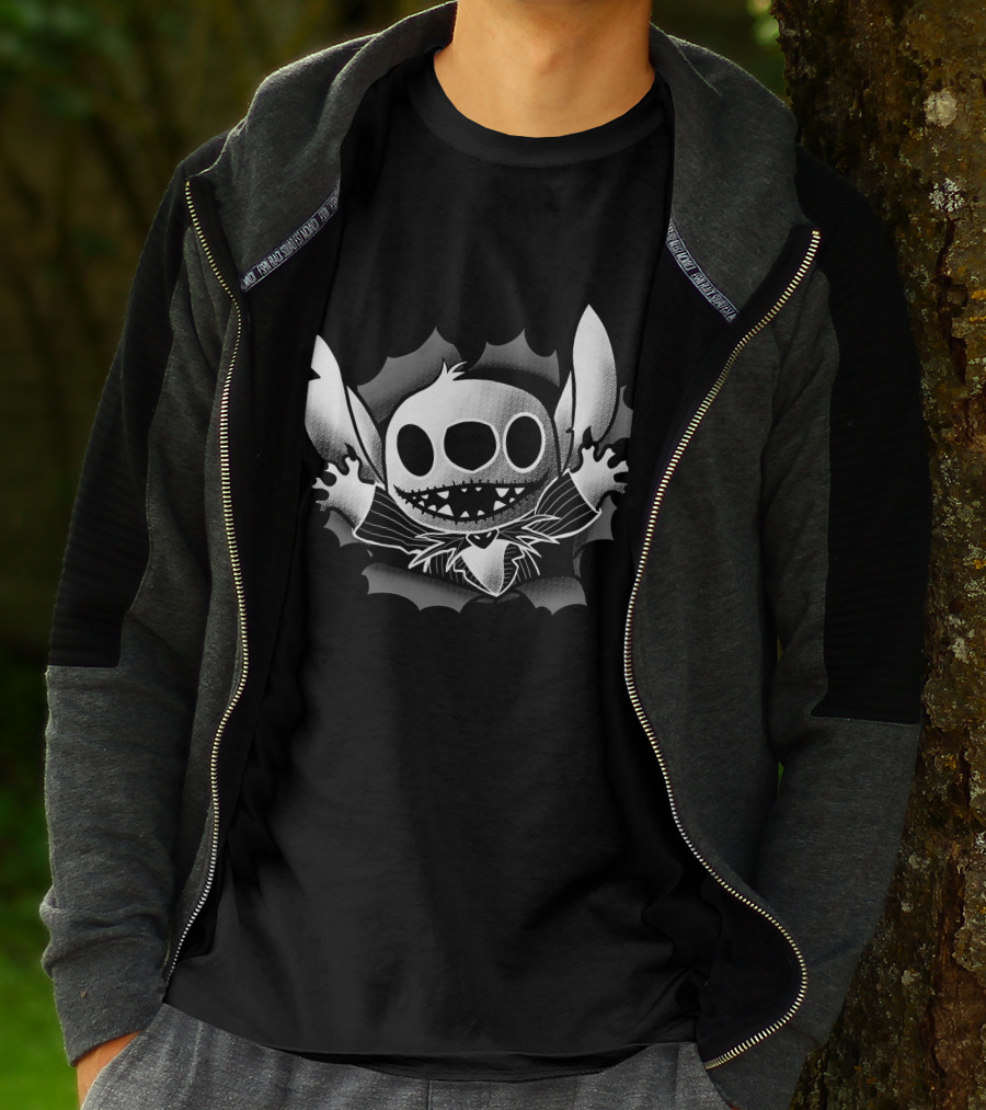 Stitch Meets Jack Skellington Crossover T-Shirt