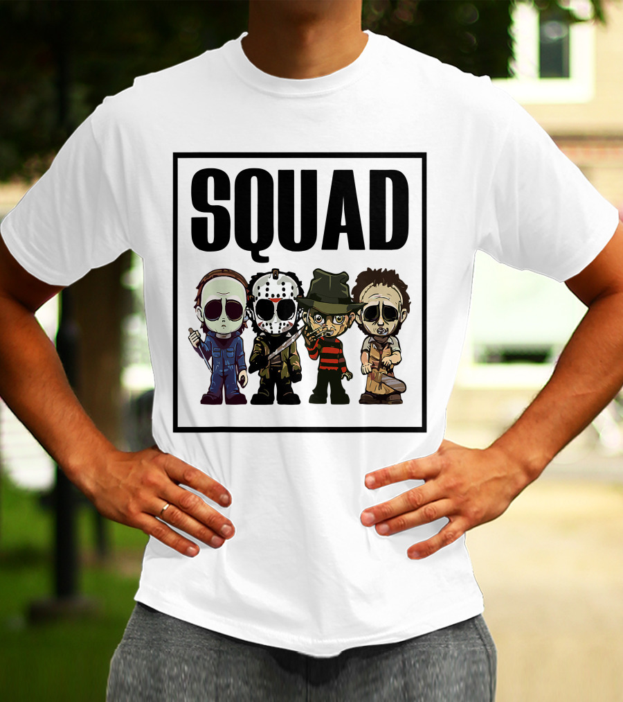 SQUAD Halloween Horror Characters Icons T-Shirt