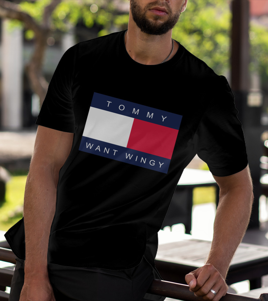 TOMMY WANT WINGY Red White Blue T-Shirt