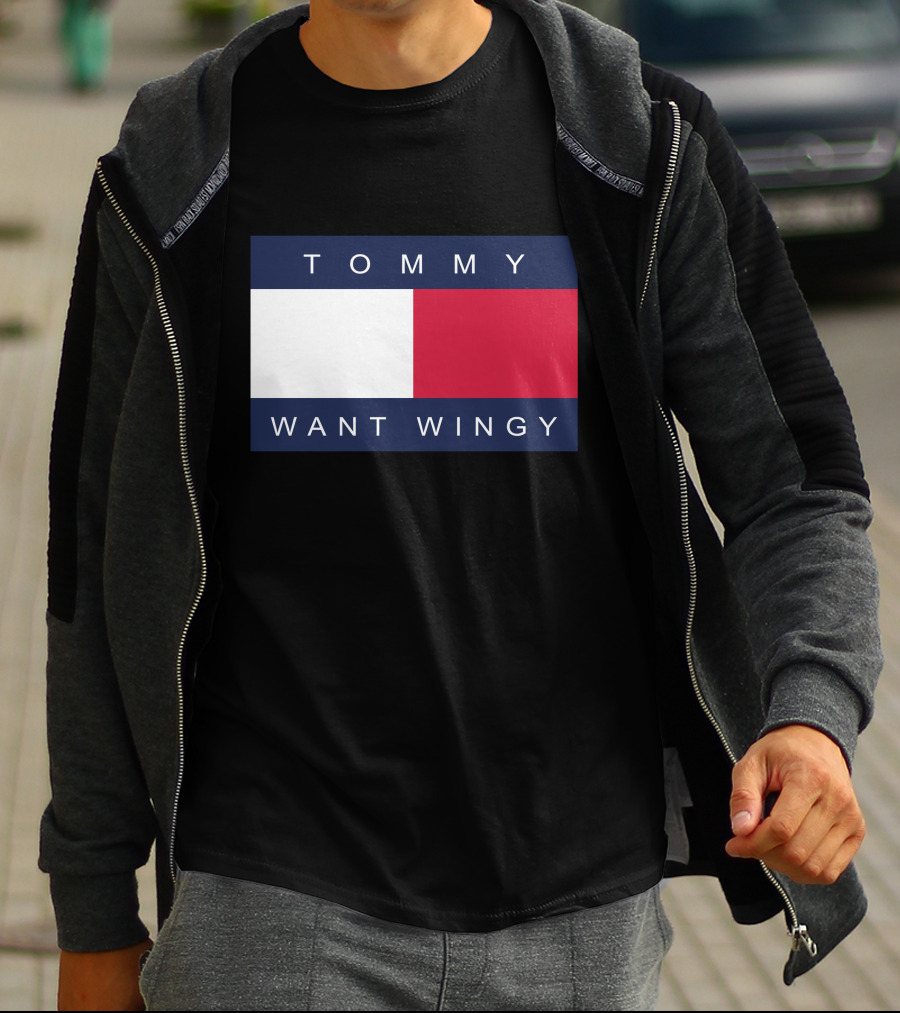TOMMY WANT WINGY Red White Blue T-Shirt