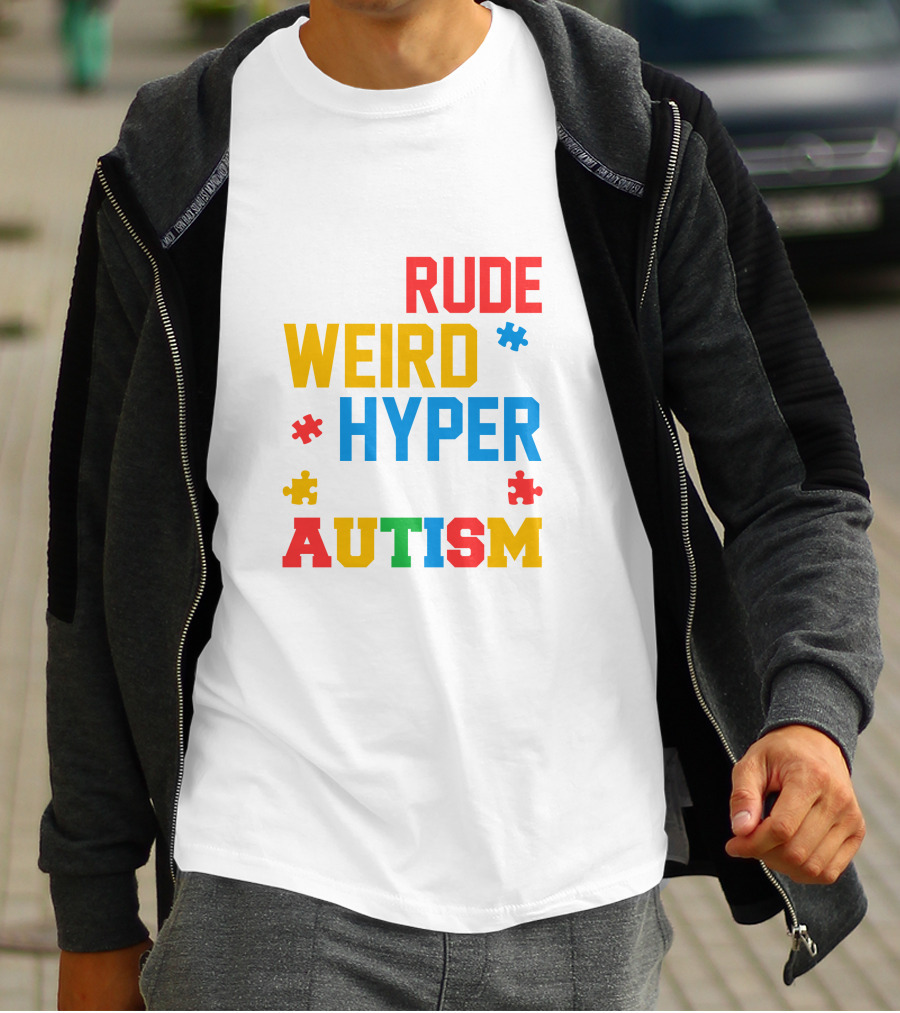 Rude Weird Hyper Autism Puzzle Pieces T-Shirt