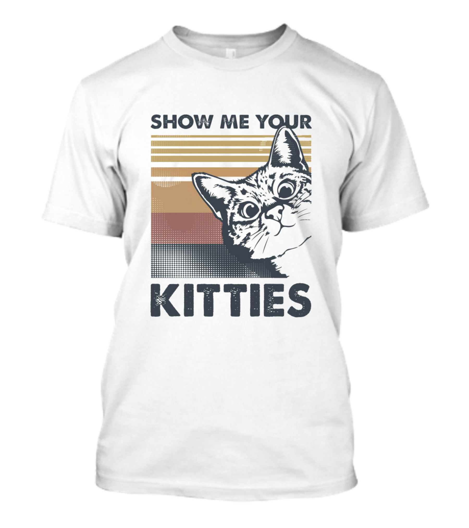 Show Me Your Kitties Retro Cat T-Shirt