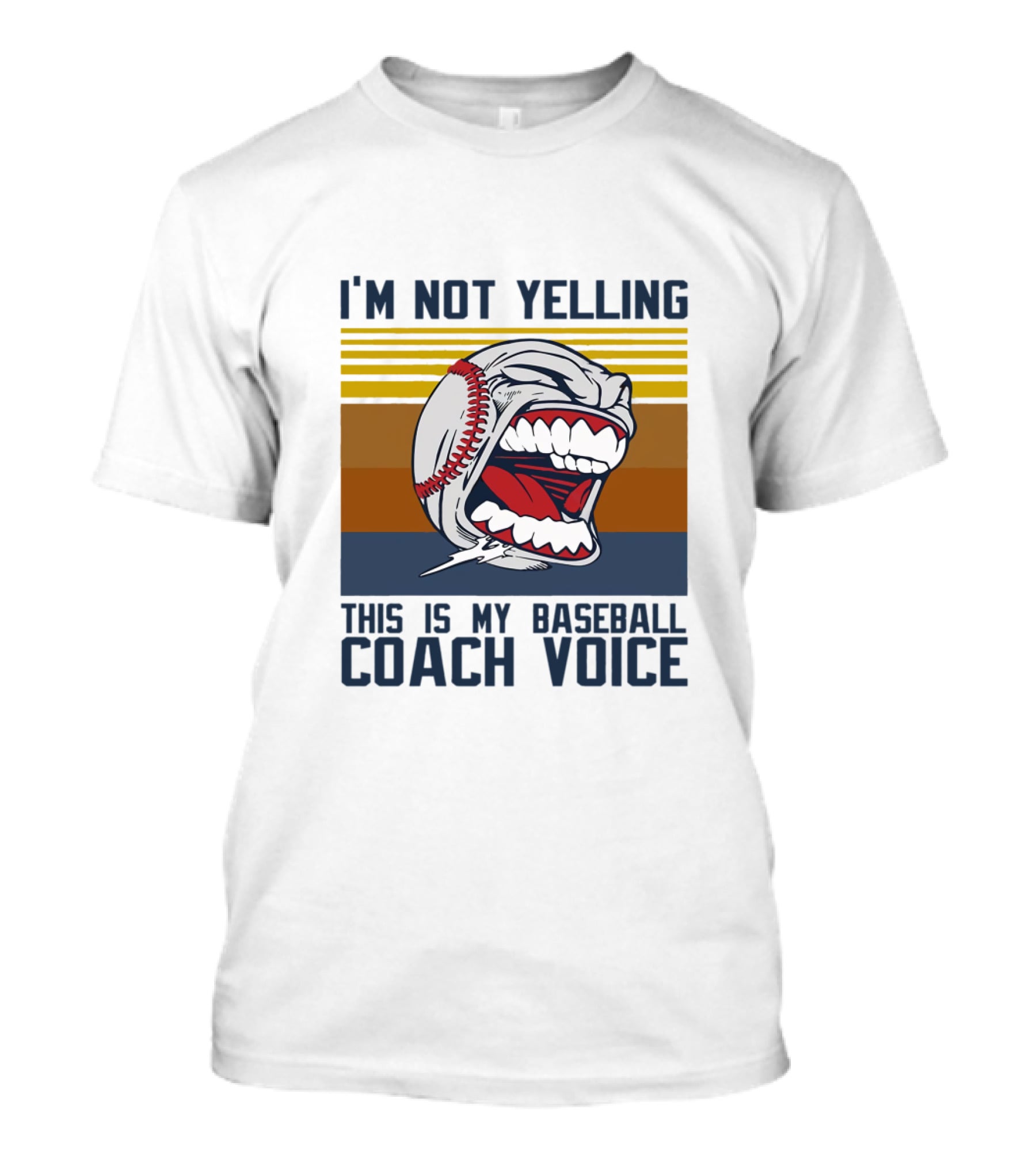 I'm Not Yelling This Is My Baseball Coach Voice Vintage Baseball T-Shirt
