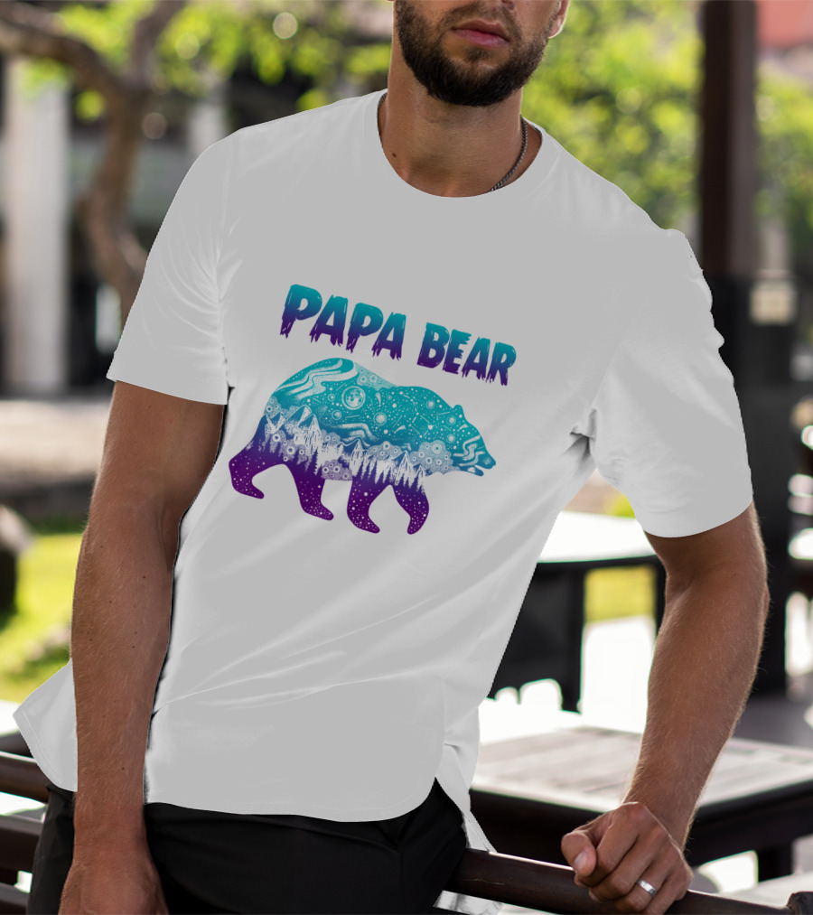 PAPA BEAR Cosmic Mountain Bear T-Shirt