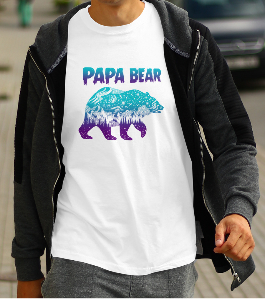 PAPA BEAR Cosmic Mountain Bear T-Shirt
